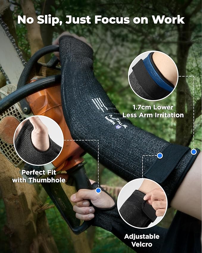 Ultra-Comfort Cut Resistant Sleeves for Thin Skin and Bruising, Cooling Protective Arm Sleeves for Gardening, Farming, Yard