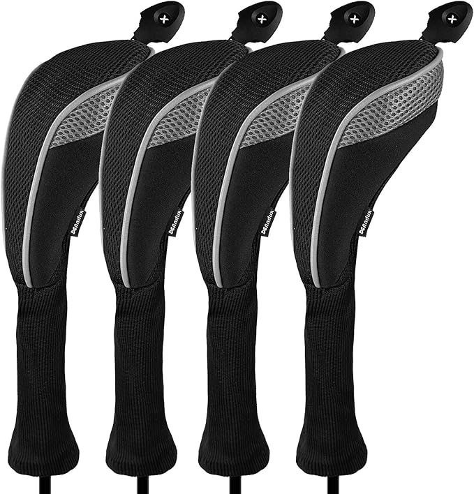 Andux 4 Pack Long Neck Golf Hybrid Club Head Covers Dial No. Tag CTMT-01