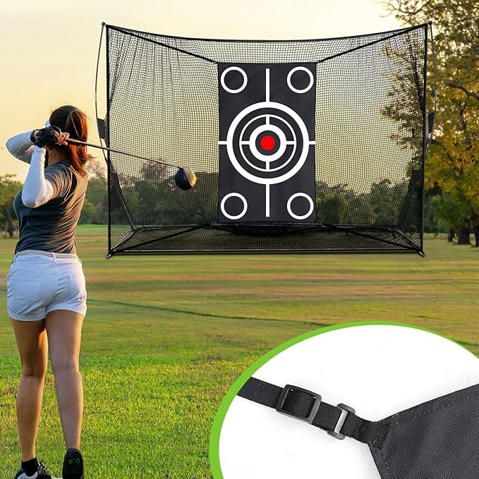 Golf Target Cloth for Net Replacement Golf Hitting Net Target with 4 Straps for Practice Training Aids Indoor Outdoor Use