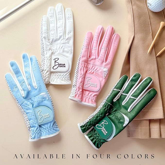 Golf Gloves Both Hands Women's 1 Pair Lightweight Non-Slip Silicone Extra Grip All Weather Girls Ladies Sports Tennis