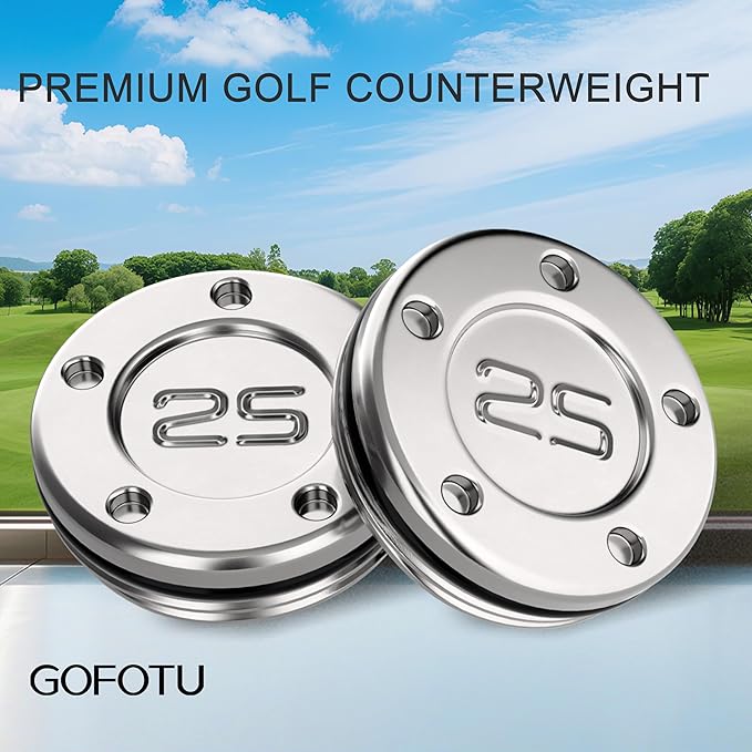 Golf 2pcs. 5g/10g/15g/20g/25g/30g/35g/40g/45g Choice Weight Golf Custom Putter Screws Weights Compatible with Titleist Scotty Cameron Golf Club Heads Putters Newport