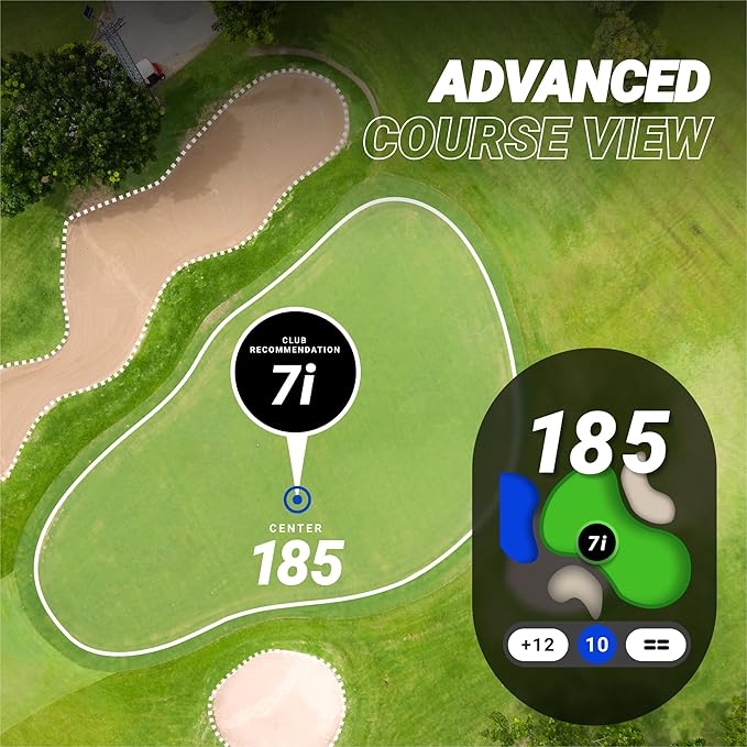 Blue Tees Golf Playmaker+ GPS Golf Watch with AMOLED Touch Screen Display, 42,000+ Preloaded Courses, Advanced Shot Tracking & Dynamic GPS Distances, Real Time Weather & Course View, IP67 Waterproof