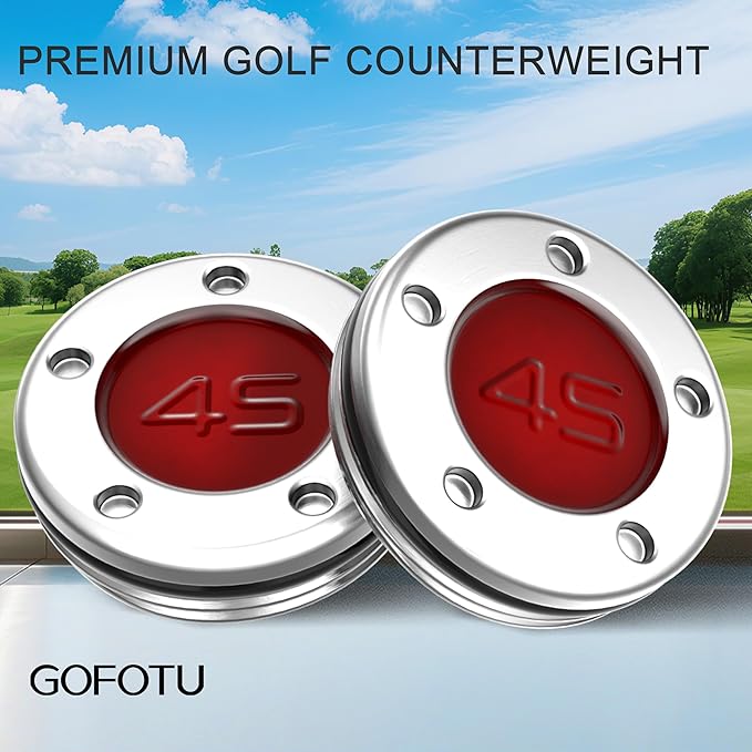 2pcs 5g/10g/15g/20g/25g/30g/35g/40g Choose weight Golf Custom Weights Compatible with Titleist Scotty Cameron Golf Club Putters Newport Red (2PCS 45g(Doesn't include Wrench))