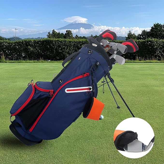 Golf Ball Cleaner Bag Club Cleaning Kit Waterproof Golf Ball Washer Pouch with Detachable Clip, Portable Club Grooves Washer Pocket for Men Women
