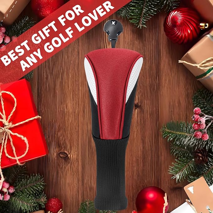 Golf Head Covers for Fairway Woods Driver Hybrids 5 Pieces Nylon Mesh Sports Fan Golf Club Headcovers-Golf Accessories for Men Women.