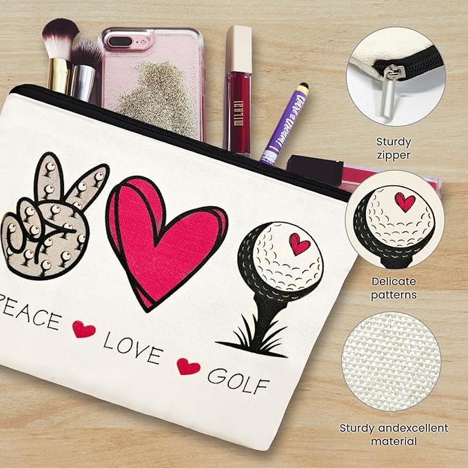 Golf Gifts for Women,Golf Lover 20 OZ Wine Tumbler Gift for Girls,Birthday Christmas Makeup Bag Towels Gifts for Friend Besties,Women Golfing Accessories