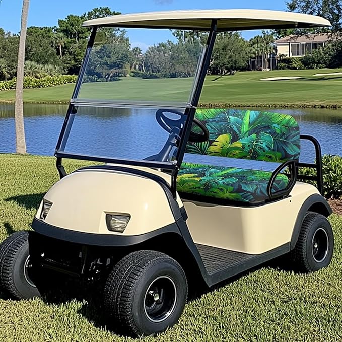 Fashion Print Golf Cart Seat Covers 2 Passenger Golf Cart Backrest Cover Golf Cart Seat Towel Gift for Friends