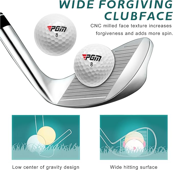 PGM Women's Oversea 9/12 Pieces Complete Golf Club Set with High-Strength Thin Face Design 460cc Driver