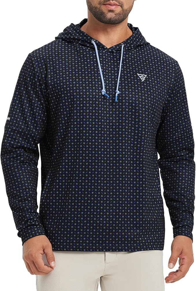 Hoodies for Men Golf Fleece Hooded Sweatshirts Dry Fit Athletic Lightweight Casual Midlayer Mens Hoodies Pullover