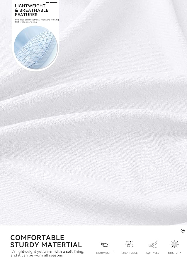 Obla Golf Quarter Zip Pullover for Men Mock Neck Sweatshirt Lightweight Sun Protection Men's Long Sleeve Golf Shirt