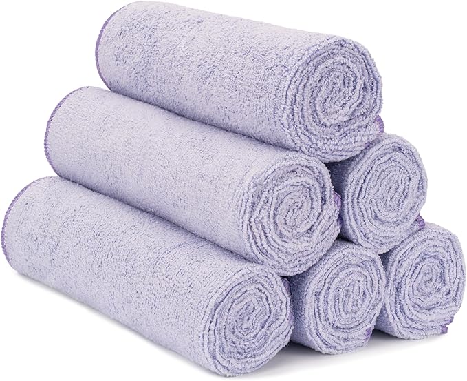 S&T INC. Microfiber Gym Towels, Yoga Towel for Home and Gym Bag, 16 Inch x 27 Inch, 6 Pack