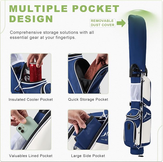 Golf Lightweight Stand Carry Bag– Easy to Carry and Durable Pitch n Putt Golf Bag for The Driving Range, Par 3 and Executive Courses，Fits Up to 5-6 Clubs