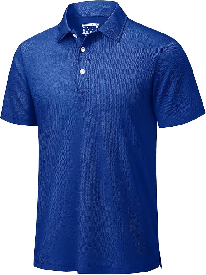 TACVASEN Mens Golf Shirt Dry Fit Mens Polo Shirts Short Sleeve Performance Golf Polos for Men with Collar Work Shirts