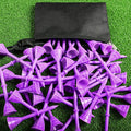 Golf Tees Plastic 3 1/4 inch Unbreakable 30 Pack with Pouch Bag, Durable Stable Available 83 mm Long Tee for Golfer Practice