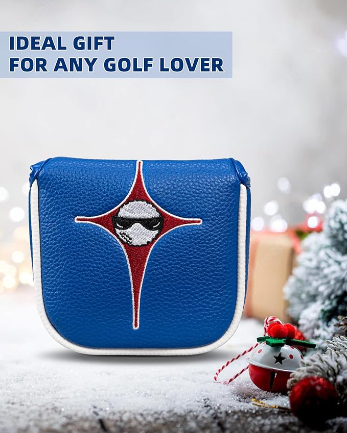 Golf Club Headcover Poker Element Embroidery Design Magnetic Closure Elegant Premium PU Leather Driver Fairway Wood Hybrid Blade Mallet Putter Cover Wood Head Cover