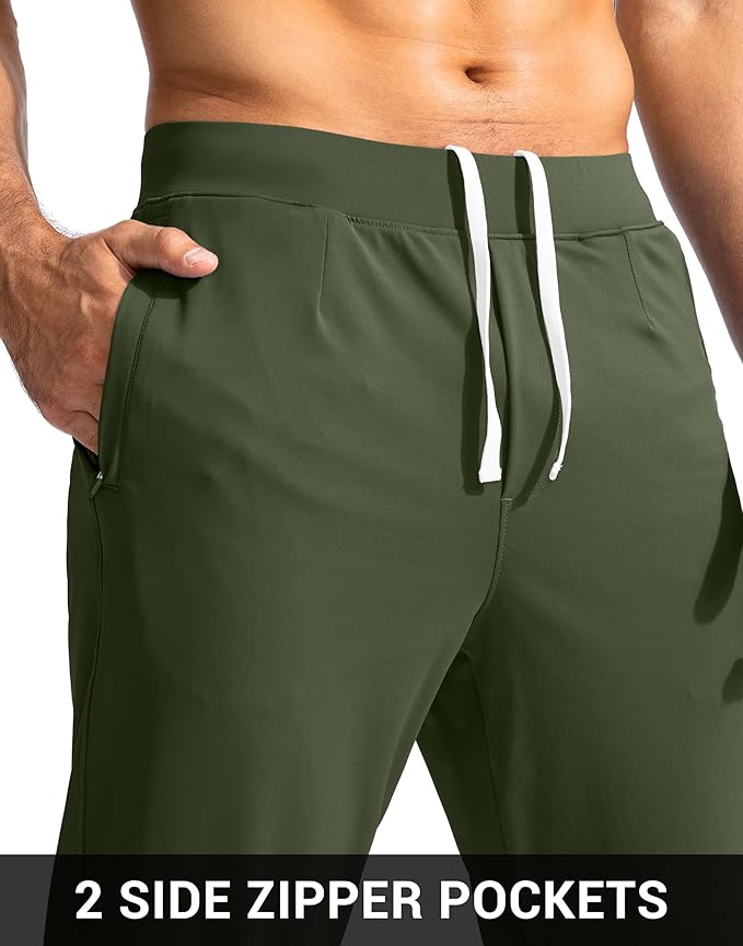 G Gradual Men's Golf Joggers Pants with Zipper Pockets Stretch Sweatpants Slim Fit Track Pants Joggers for Men Work Running