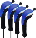 Andux 4pcs/Pack Long Neck Golf Hybrid Club Head Covers Dial No. Tag CTMT-02