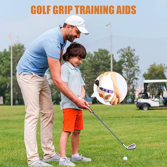 Golf Training Aid Swing Grip Pad, Posture Correction Tool, Non-Slip Swing Aid for Accuracy & Control