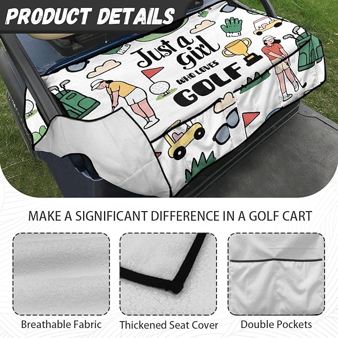 Golf Cart Seat Covers Universal Golf Cart Seat Cover Blanket Cushion Cover Sports Golf Cart Accessories