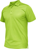 TACVASEN Mens Polo Shirt Short Sleeve Tactical Performance Collared Work Golf Shirts Dry Fit Pique Polos for Summer