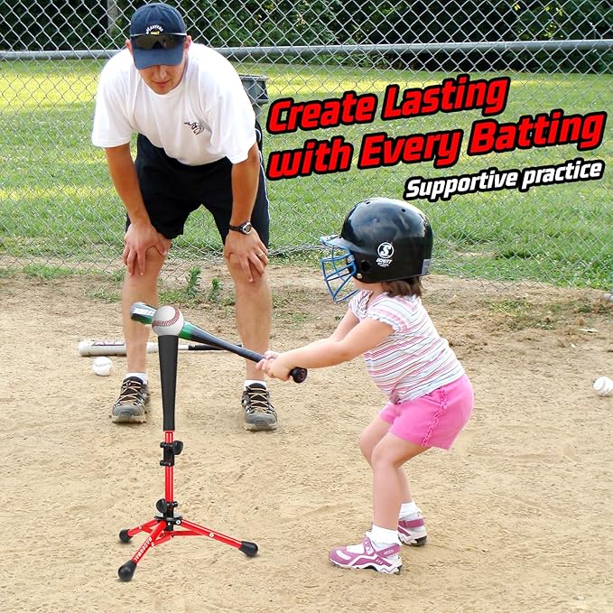 Baseball Tee for Kids,Batting Tee,Softball Tee,Youth Hitting Tee,Teeball Tee,Travel Tee,Easy Adjustable Height
