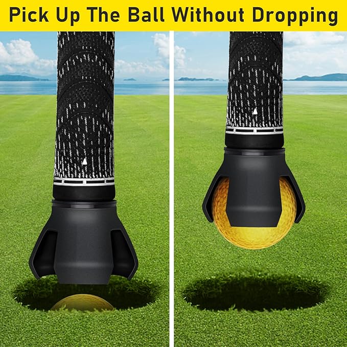 Golf Ball Retriever, 4 Pack Golf Ball Grabber Picker for End of Putter, Durable Golf Ball Retriever Pick Up Tool for Putter Grip