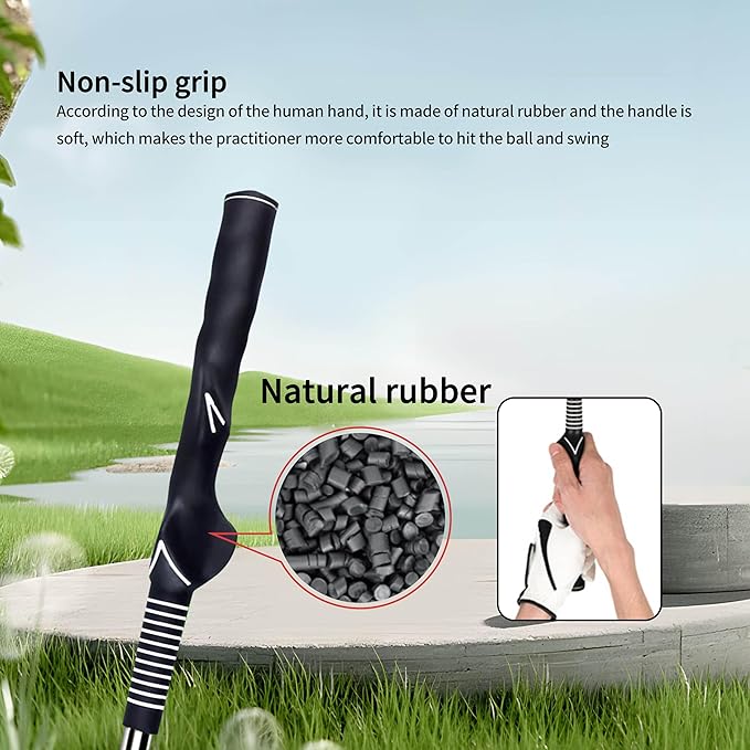 Retractable Golf Swing Training Aid, Rhythm Click Sound Warm-up Golf Swing Trainer, Golf Grip Trainer, Golf Training aid Indoor and Outdoor Golf Equipment for Beginners and Professionals