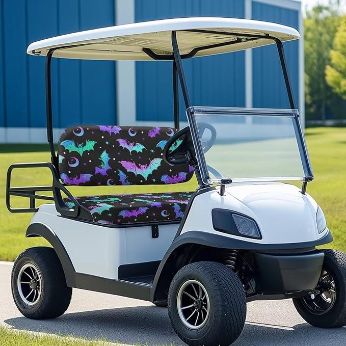 Golf Cart Seat Covers, Universal Fit & Nonskid Bottom Fits for Club Car 2 Person Seats Golf Carts