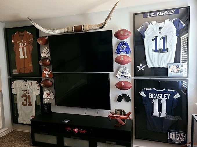 Collectible Glove Display - Mount or Desk Stand Adjustable Hands Floating Ideal for Football Receiver & Lineman, Baseball, Soccer Gloves