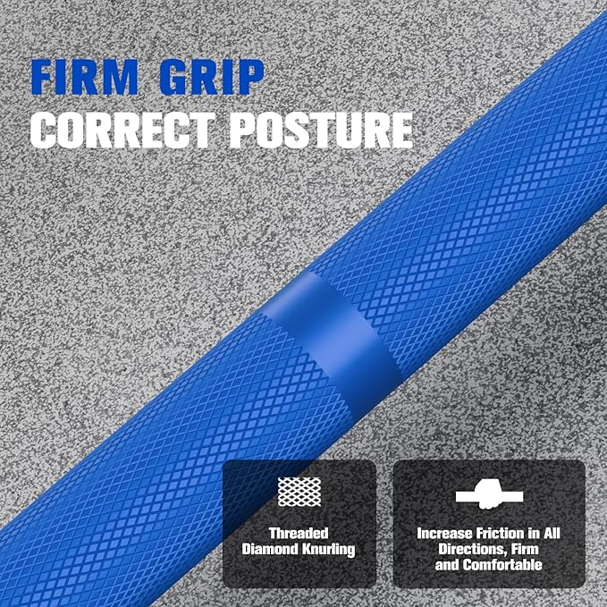 RITFIT 7FT Olympic Barbell for Strength and Weightlifting Training - 2 Inch Olympic Bar for Squat, Deadlift, Bench Press, Curl, Overhead Press - 500lbs/1000lbs/1500lbs Capacity