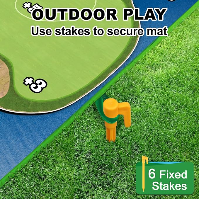 TOY Life Golf Chipping Game Set –Golf Sticky Battle Mat with 20 Sticky Balls & Hitting Mat, Fun Backyard Chip Game for Adults & Kids, Indoor/Outdoor Play