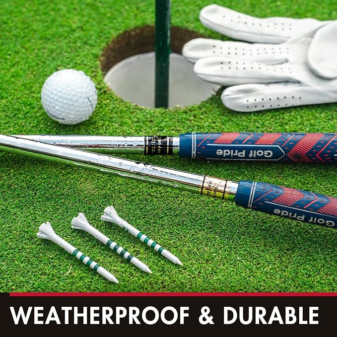 PIN HIGH: 40 Personalized Golf Club ID Labels | Weatherproof, Fade Resistant, Laminated Thermal Transfer Labels, Made in The USA, (Free Customization & Shipping), Black