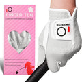 FINGER TEN Womens Golf Glove Right Handed Golfer Left Hand 1 Pack Golf Gloves Rain Grip Hot Wet All Weather Mesh for Women Girls Ladies Small Medium Large