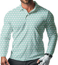 Men's Long Sleeve Golf Shirt Quick Dry 3 Button Work Fishing Outdoor Casual Collar Shirt