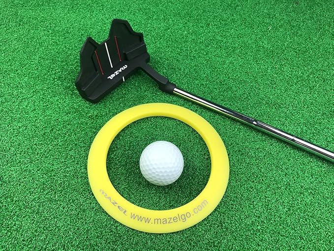 MAZEL Golf Putting Cup/Ring for Training Aid Indoor & Outdoor - All-Direction Practice Hole Putting Accuracy Trainer