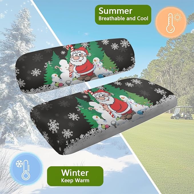 Fashion Print Golf Cart Seat Covers 2 Passenger Golf Cart Backrest Cover Golf Cart Seat Towel Gift for Friends