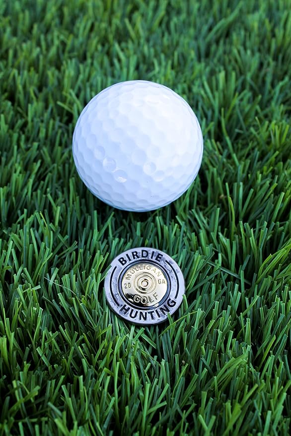 Golf Ball Marker + Magnetic Hat Clip, Funny and Unique Golf Gift, Premium Quality, The Perfect for Your Favorite Golfer, Golf Accessories for Any Occasions (Birdie Hunting)
