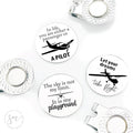 Plane Golf Ball Markers Set of 3 – Either A Passenger Or Pilot, Take Flight, Sky My Playground-Golf Ball Markers Valentines Day Christmas Birthday Love Golf FBA-PLANE-3-GOLF