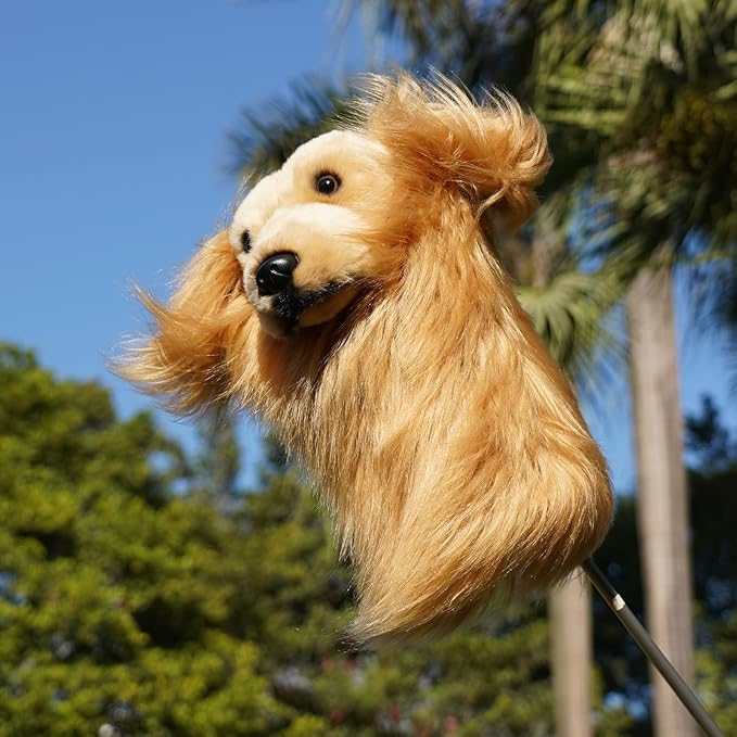 Craftsman Golf Golden Retriever Yorkshire Terrier Bernese Mountain Dog Border Collie Soft Cute Soft Plush Animal Driver Wood Headcover Head Cover Travel Protector Gifts for Men Women