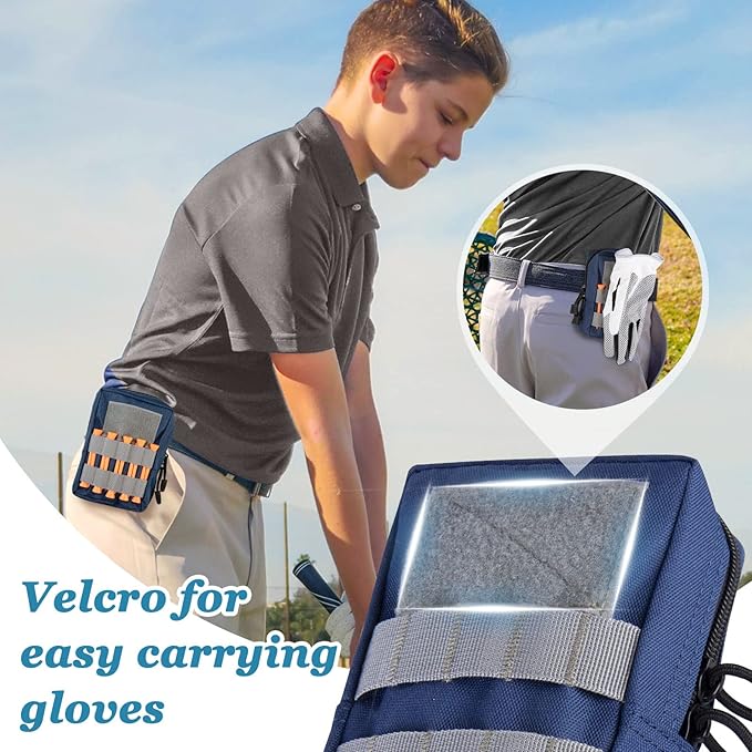 Golf Balls Bag,Molle Golf Tees Holder Pouch For Golf Rangefinder Storage,Zipper Golf Accessories Bag for Men And Women