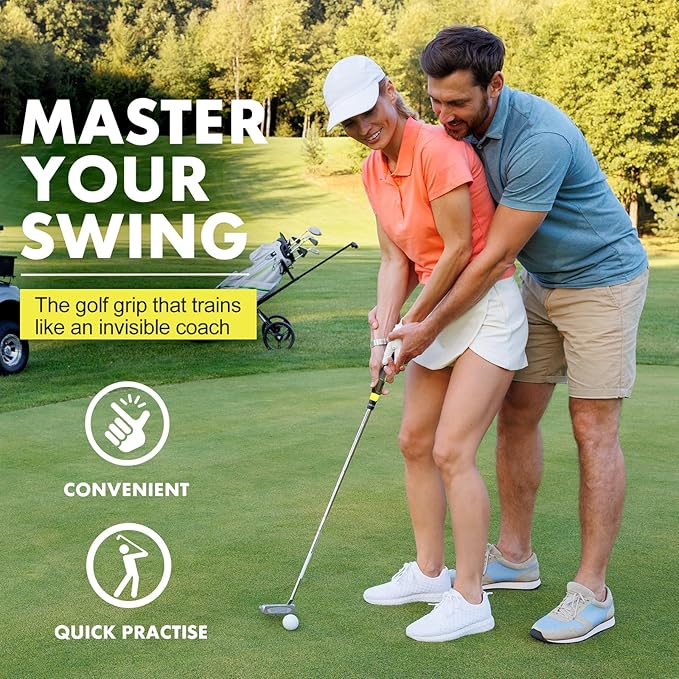 Golf Grip Trainer Golf Practice Tool, Easy To Carry to the Practice Area, Golf Swing Trainer Ensure the Right Grip Every Time, Golf Grip Training Aid, Golf Accessories Improve Your Swing Rhythm