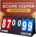 Upstreet Scoreboard/Score Keeper for Indoor & Outdoor Sports - Ping Pong/Baseball/Tennis/Basketball Scoreboard or Varsity Scoreboards/Volleyball Scorekeeper - Portable Scoreboard Flips up to 99