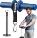 DMoose Fitness Forearm Strengthener & Wrist Roller - 2 in 1 Arm Exerciser with Non-Slip Premium Grip, Durable Nylon Rope - Helps with Elbow Tendonitis, Wrist Recovery & Strength Training (Patented)