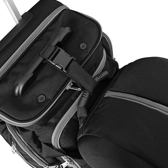 CaddyDaddy First Class Military Grade Ballistic Nylon Travel Cover with EVA Dense Foam Top Padding 2 Year Full Replacement Coverage Self Standing Base XL Wheels Case for Transporting Clubs on Airlines
