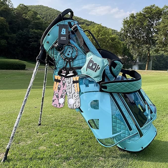 GAG GIFTS Golf Gifts for Women, 2 Pack Golf Ball Tee Holder, Print Golf Ball Carry Bag with Light Weight Hook, Portable Golf Accessories for Ladies/Girls, Golf Tee Holder Pouch