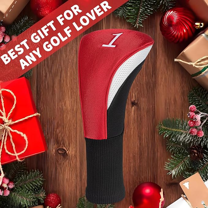 Golf Head Covers for Fairway Woods Driver Hybrids 5 Pieces Nylon Mesh Sports Fan Golf Club Headcovers-Golf Accessories for Men Women.