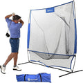 Golf Practice Hitting Net, Indoor Garage or Outdoor Backyard Driving Heavy Duty Mesh Netting for Home Real Pro Golfing Swing Chipping Train, Easy Setup Stable Frame, Portable Golfer Carry Bag