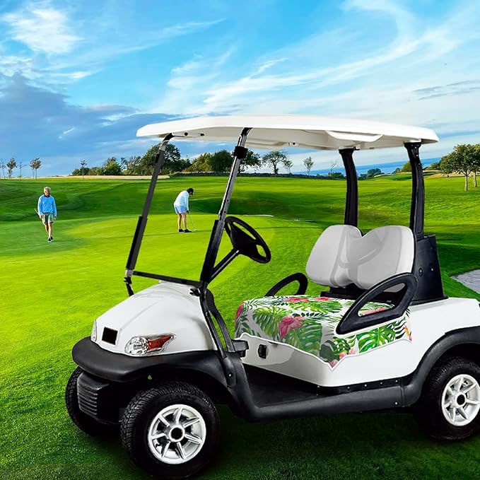 Golf Cart Seat Covers, Golf Cart Seat Towel Blanket, Suitable Yamaha, EZGO, Club Cars, Icon and More 2-Seats Cart, 100% Microfiber, Essential Golf Cart Accessories, 51'' x 31''