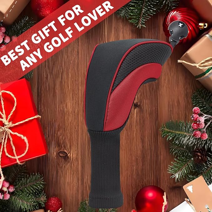 Golf Head Covers for Fairway Woods Driver Hybrids 5 Pieces Nylon Mesh Sports Fan Golf Club Headcovers-Golf Accessories for Men Women.