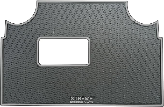 Xtreme MATS Rubber Double Diamond Golf Cart Floor Mat– Fits 2023+ Evolution Forester Models with Metal Pedals Only - Heavy-Duty Custom Fit All-Weather Floor Liner (Grey Trim)